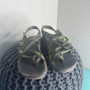 Chaco Black and Olive Sandals